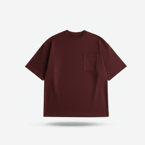 pocket size T shirts maroon