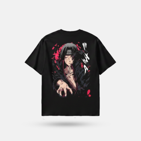 itachi uchiha Graphic Drop shoulder T shirt Back